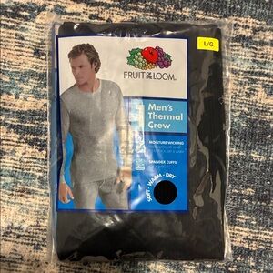 Fruit of the Loom Gray Men's Thermal Crew
